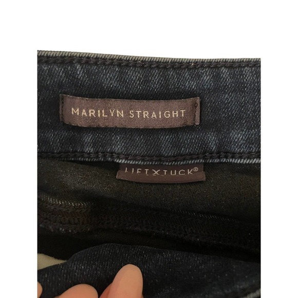 NYDJ Marilyn Straight Leg Jeans Women's Size 16 Stretch Dark Wash Denim - Picture 8 of 8